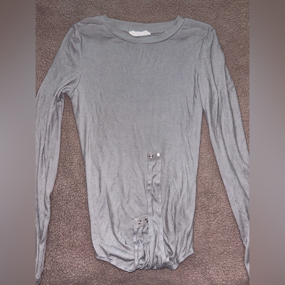 Light Grey long sleeve bodysuit